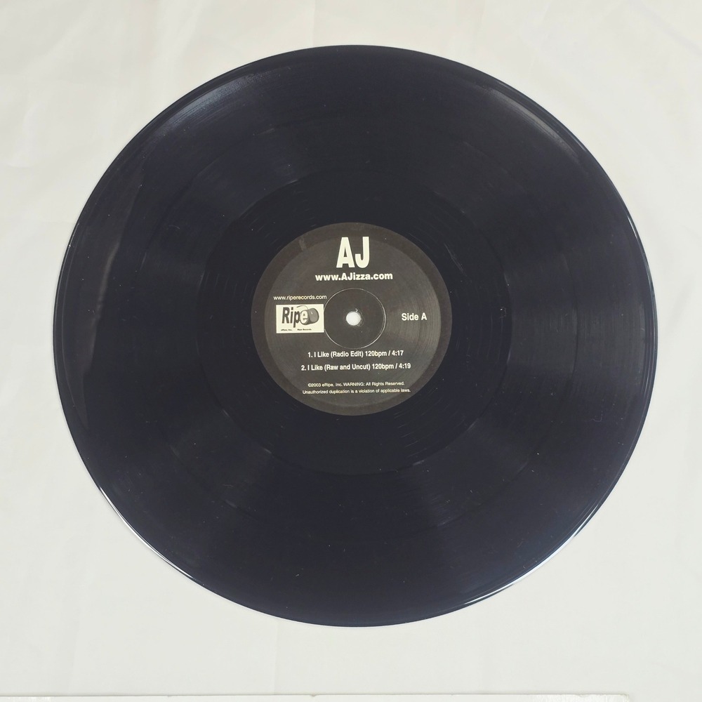 AJ - I Like Thug Remix Vinyl 12" Black Hip Hop Single 2003 Ripe Records